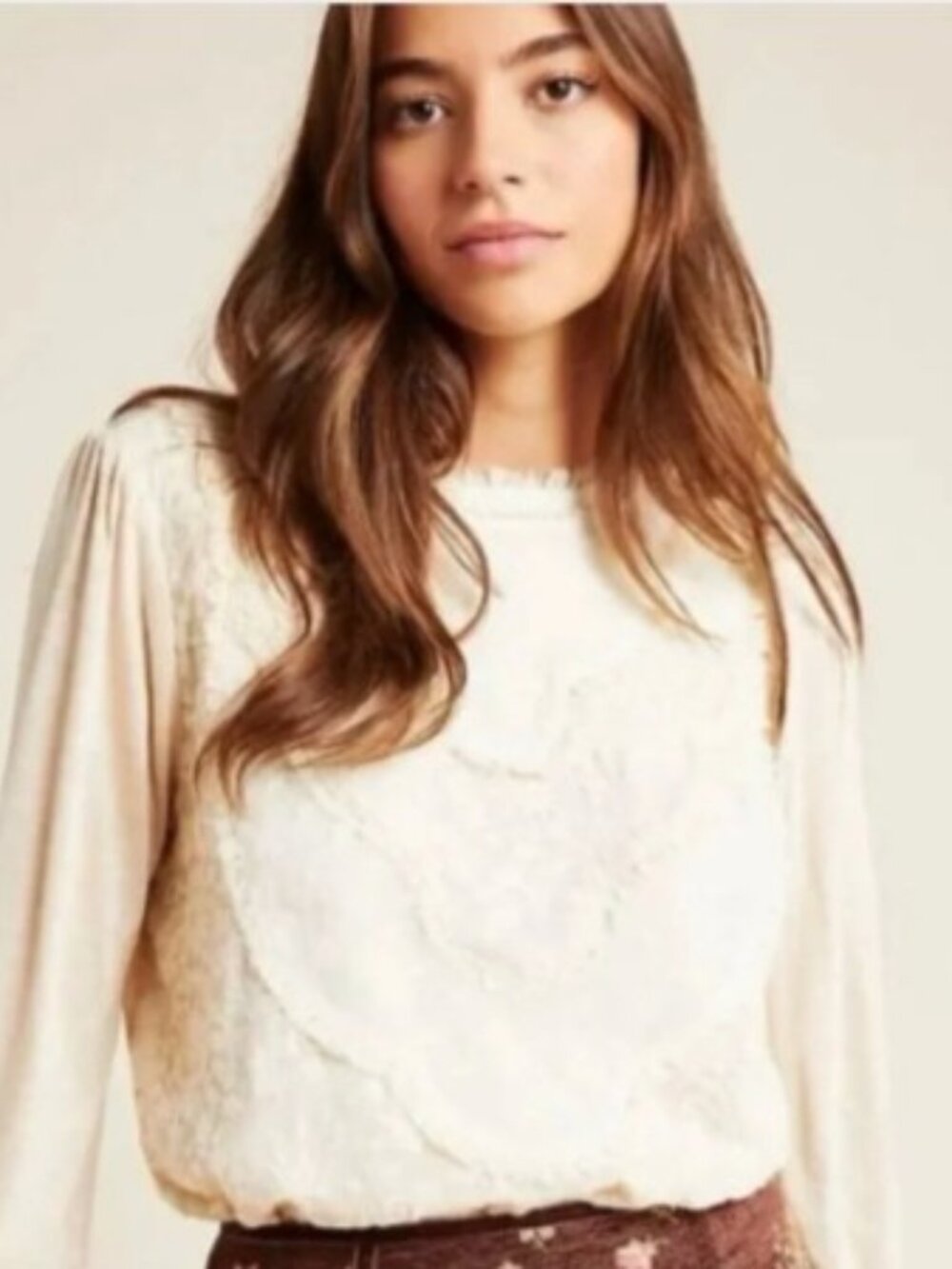 EUC Anthropologie TINY Finja Embroidered Lace Blouse, Sz - Sm